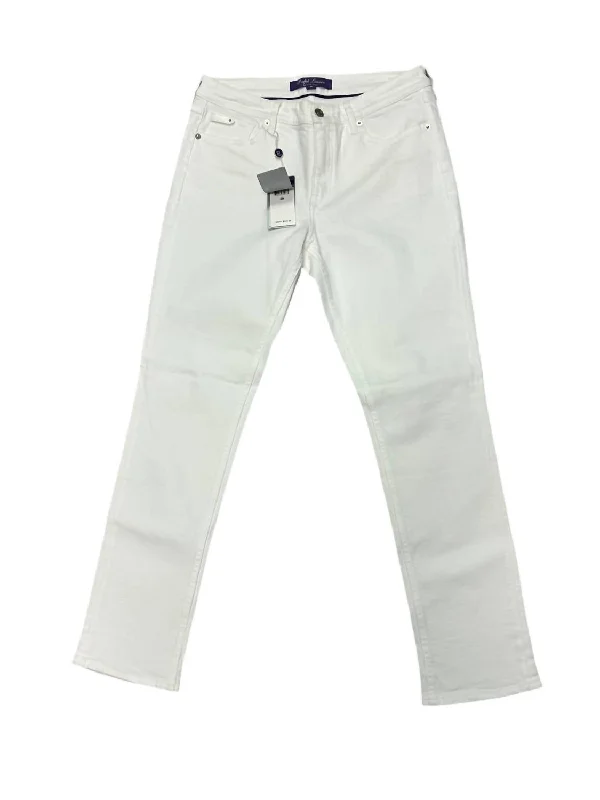 Women's Icon Jean In White Trendy Colored Denim Jeans
