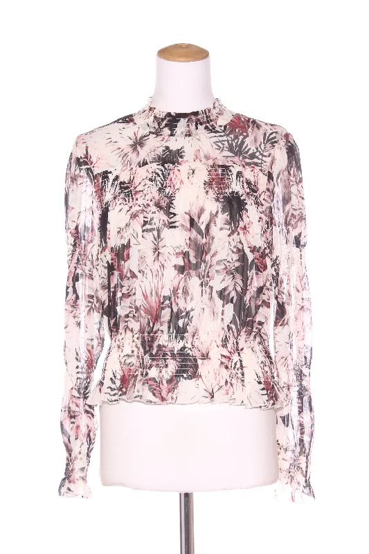 DECJUBA - Flora print shirred blouse! 10-12 Smart Business Blouse