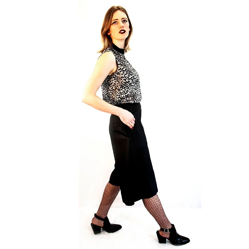 PRINTED BLOUSE WITH NECK TIE Classic Minimalist Blouse