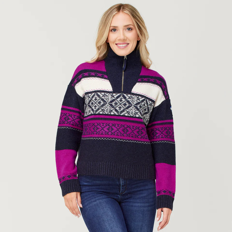 Women's Parsen Zip Neck Sweater Sweater Knitwear Pullover