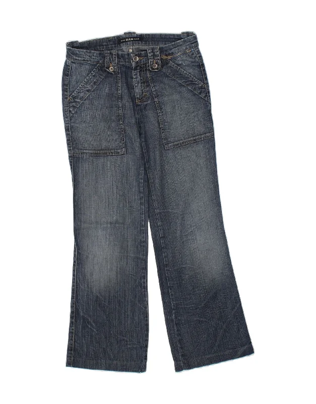 GAS Womens Bootcut Jeans W27 L30  Blue Trendy Low-Rise Slim Jeans