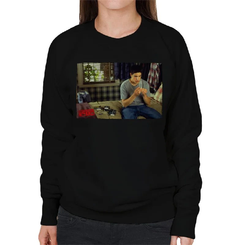 American Pie Jims Protection Women's Sweatshirt Hoodie with Half-Zip Sporty Casual