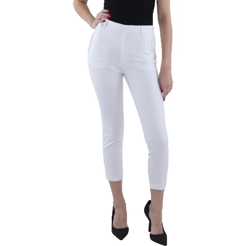 Petites Womens High Rise Stretch Straight Leg Jeans Trendy Skinny Fit Jeans