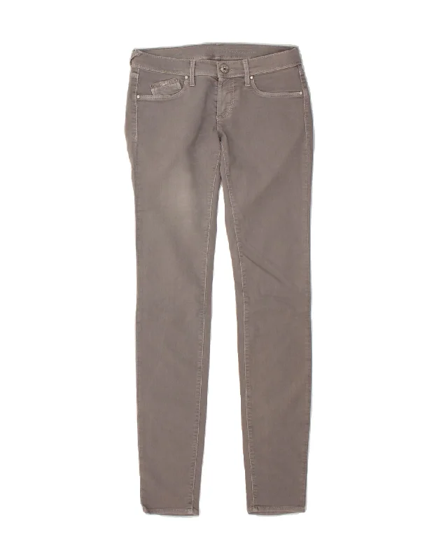 GAS Womens Slim Jeans W27 L32 Grey Cotton Elegant Dark-Wash Bootcut Jeans