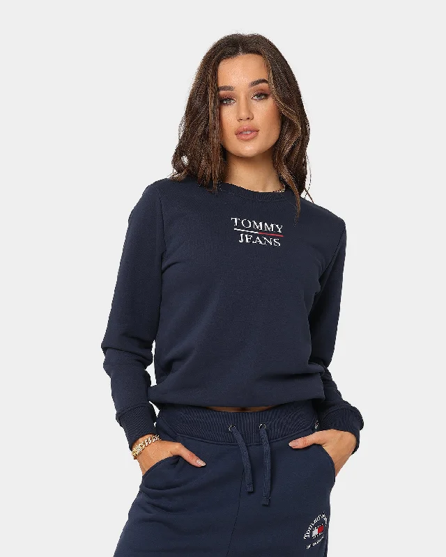 Tommy Jeans Women's Slim Terry Logo Crewneck Twilight Navy Stylish High-Waist Skinny Denim Tommy Jeans Women's Slim Terry Logo Crewneck Twilight Navy Stylish High-Waist Skinny Denim