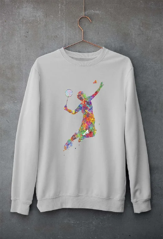 Badminton Unisex Sweatshirt for Men/Women Hoodie with Drawcord Adjustable Secure