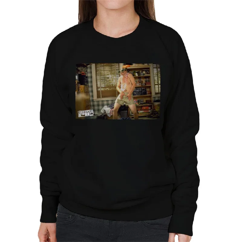 American Pie Jim Dancing Women's Sweatshirt Hoodie with V-Neck Classic Versatile