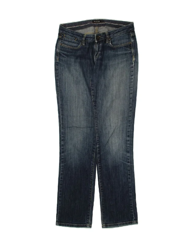 MASSIMO DUTTI Womens Straight Jeans W30 L33  Blue Cotton Trendy Skinny Fit Jeans