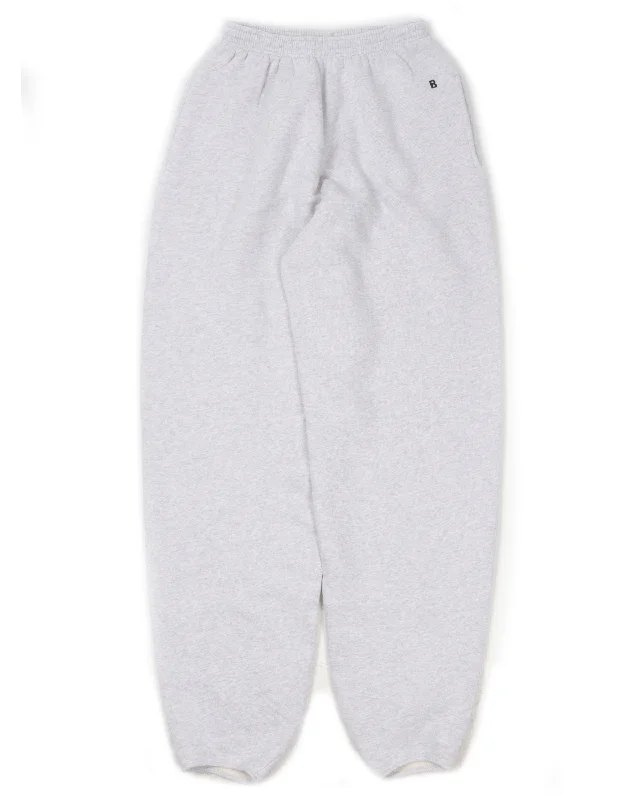 "B" Embroidered Sweat Pant Soft Wool Pants