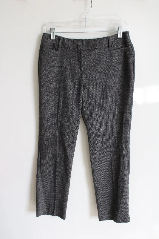 Zac & Rachel Black Gray Plaid Pants | 4 Petite Relaxed Linen Pants