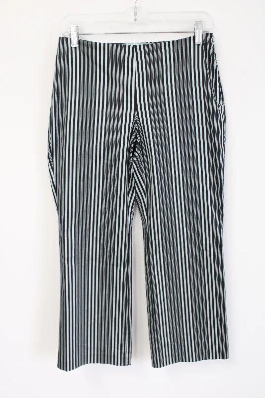 The Limited Blue Black Striped Y2K Ankle Pant | 4 High-Waist Yoga Pants