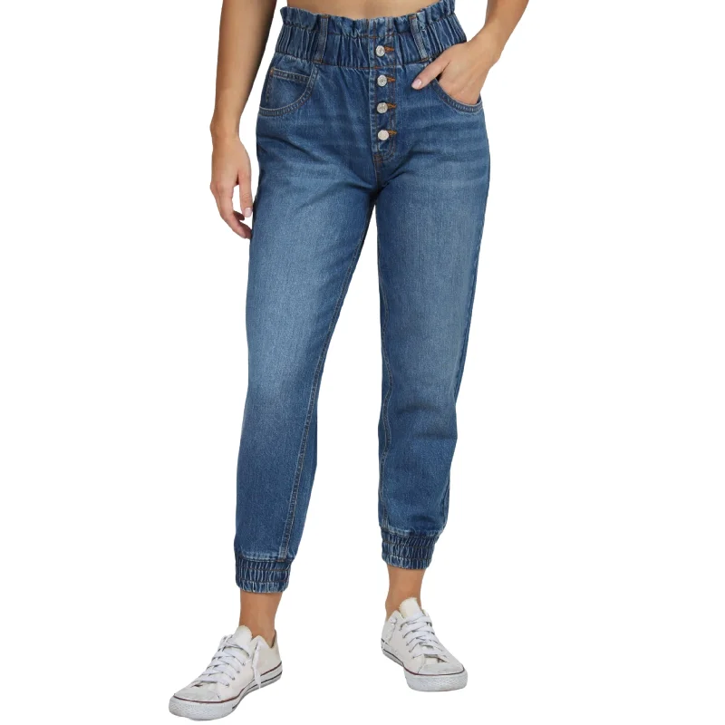 INDIGO REIN -  Slouchy Paperbag-Waist Pants Comfortable Pleated Pants