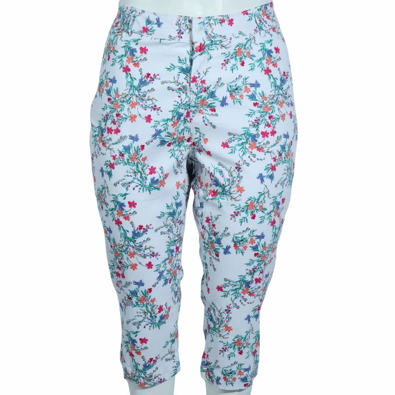 ST.JOHN'S BAY - Floral Pants Elegant Wool Trousers