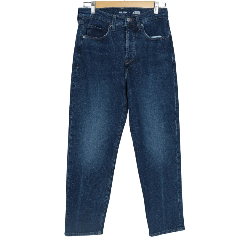 OLD NAVY - Extra high rise sky hi straight denim pants Classic Cropped Pants