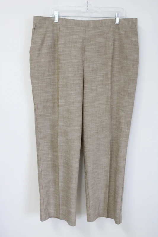Alfred Dunner Tan Pant | 20 Slim-Fit Khaki Pants