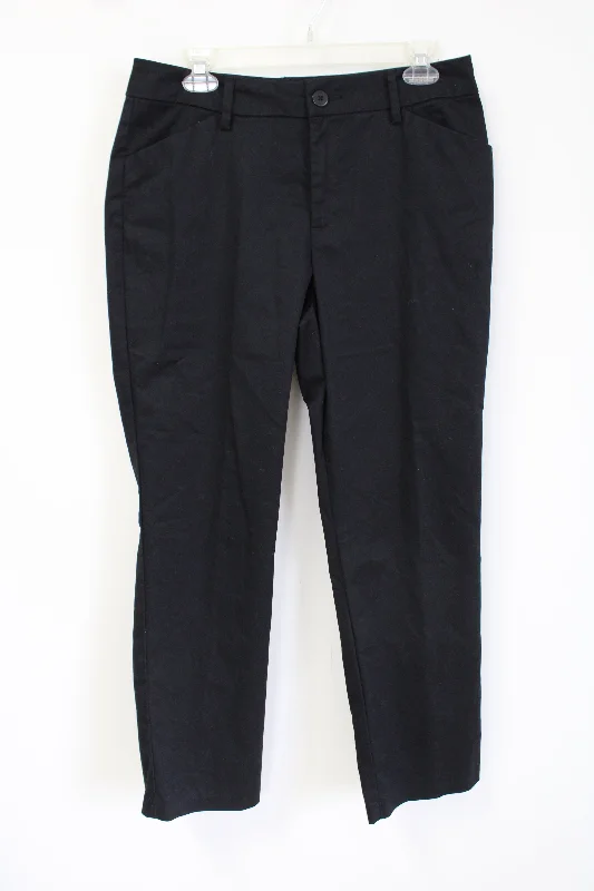 Lee Relaxed Fit Straight Leg Mid Rise Black Khaki Pant | 10 Fashionable Sporty Pants