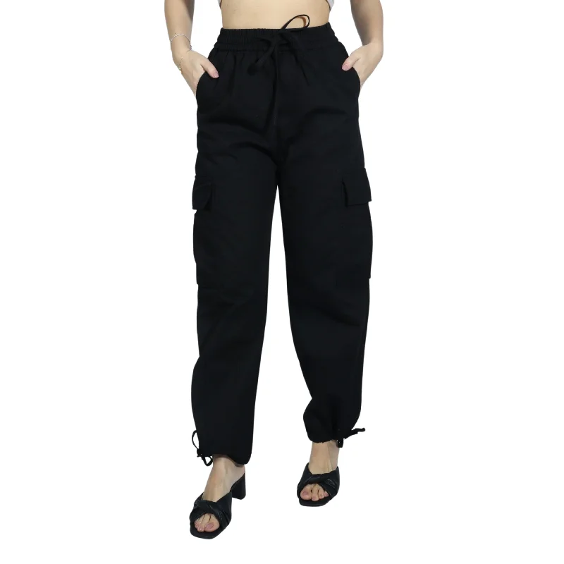 BLACKGTS - Pull Over Cargo Pants Fashionable Button-Up Pants