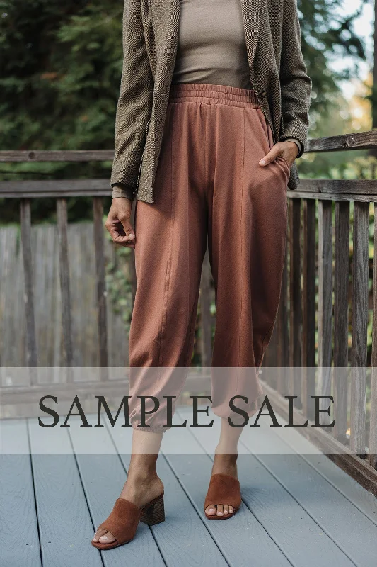 SAMPLE SALE | Day Lantern Pant - Rosewood Stylish Paperbag Waist Pants