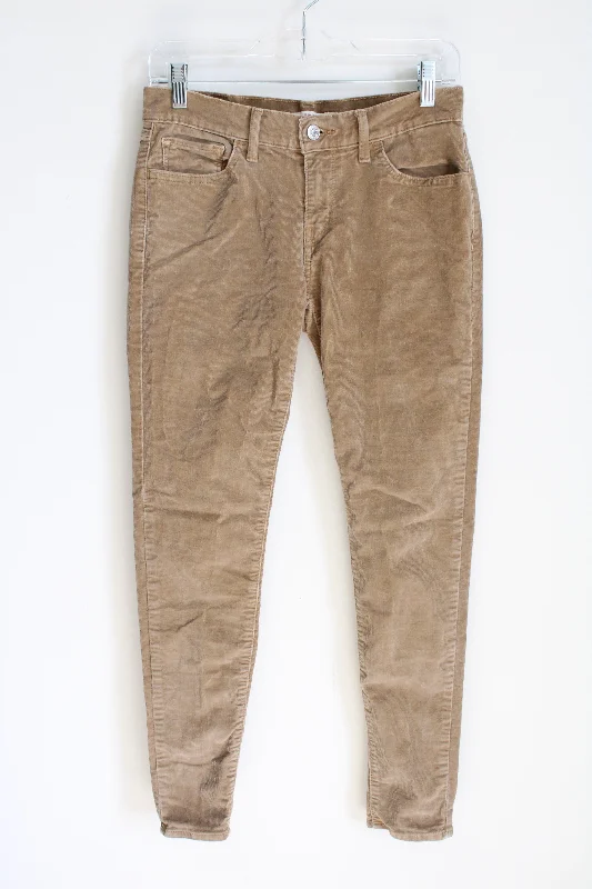 Levi Strauss Tan Corduroy 710 Super Skinny Pant | 28 Warm Wool Trousers