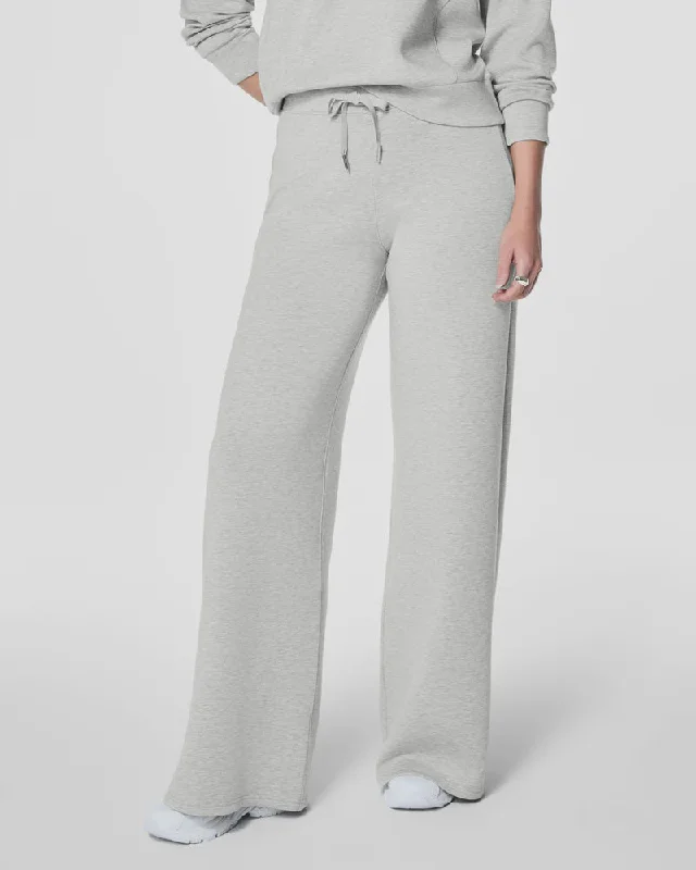 Spanx AirEssentials Wide Leg Pant | Light Heather Soft Cotton Pants
