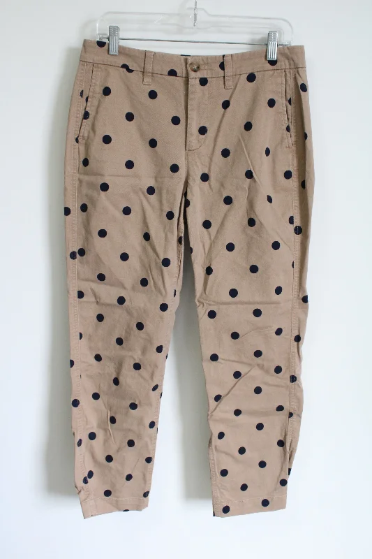J.Crew High-Rise Girlfriend Chino Tan Navy Blue Pant | 6 Classic Cropped Pants