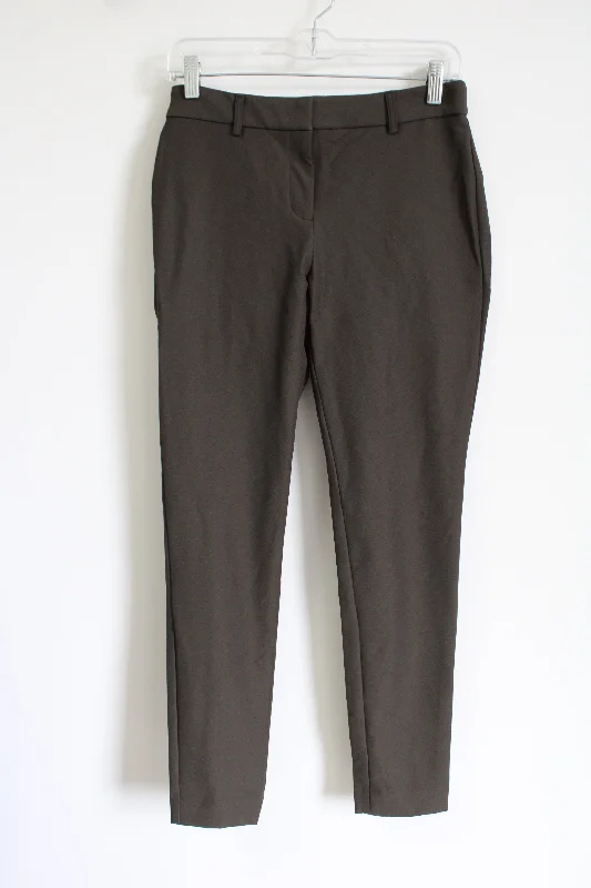 Express Olive Green Stretch Slim Fit Pants | 4 Chic Checkered Pants