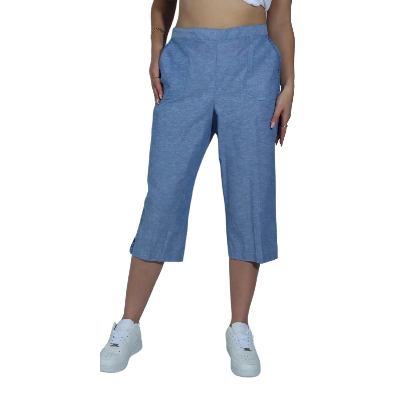 ALFRED DUNNER -  Pull-on Pants Casual Wide Pants
