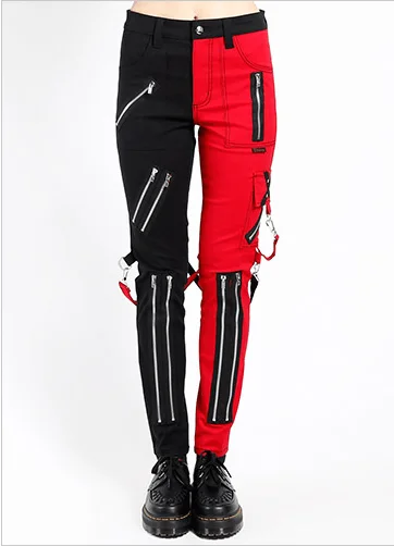 Red black split pants Casual Sweatpants Style