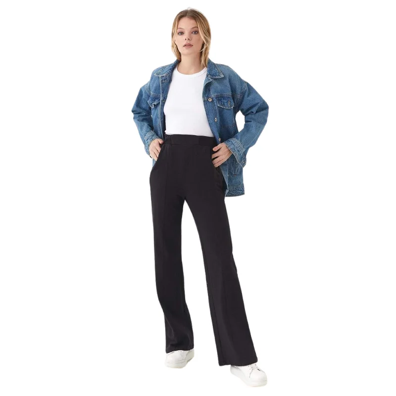 OXXO - Rise Detailed Wide Leg Pant Warm Wool Trousers