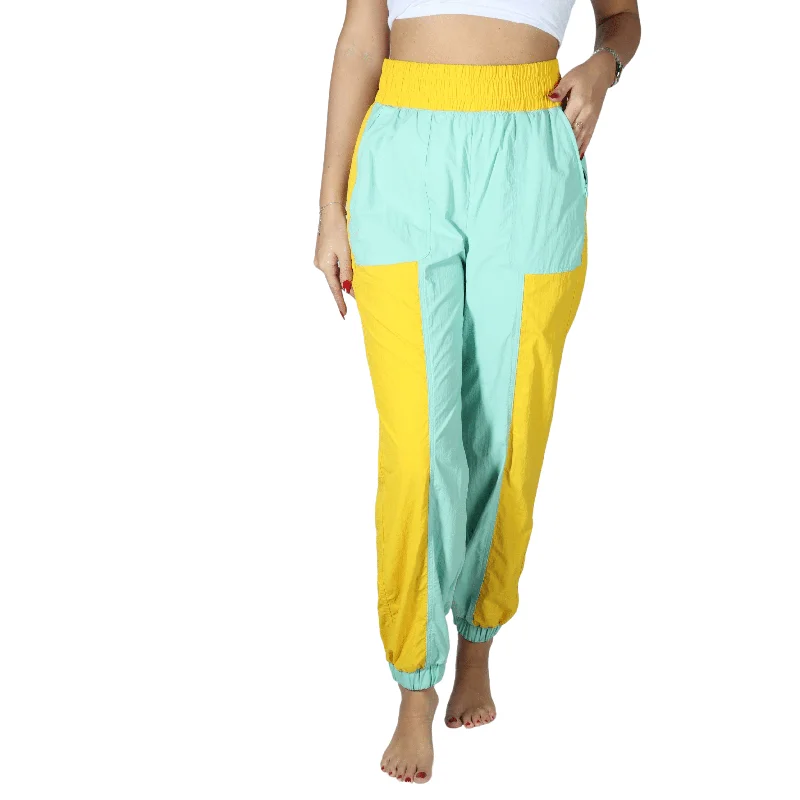 OXXO - Color block elastic waistband pants Trendy Tapered Pants