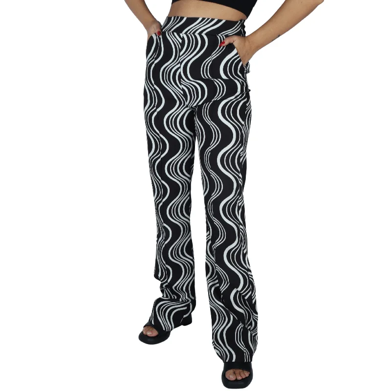 IMPERIALE - Swirl straight leg pants Cozy Fitted Pants