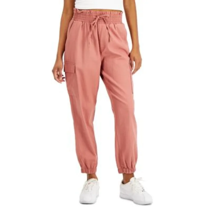 VANILLA STAR - Juniors' Smocked-Waist Jogger Pants Casual Wide Pants