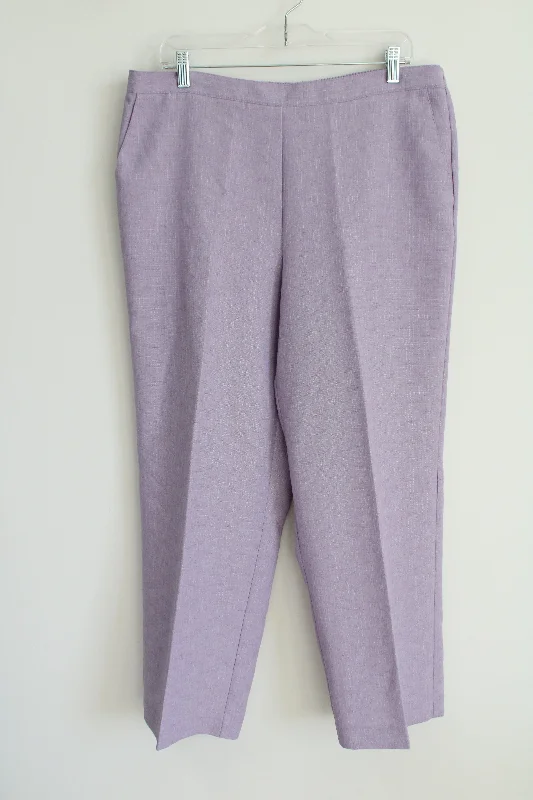 Alfred Dunner Purple Pant | 16 Casual Track Pants