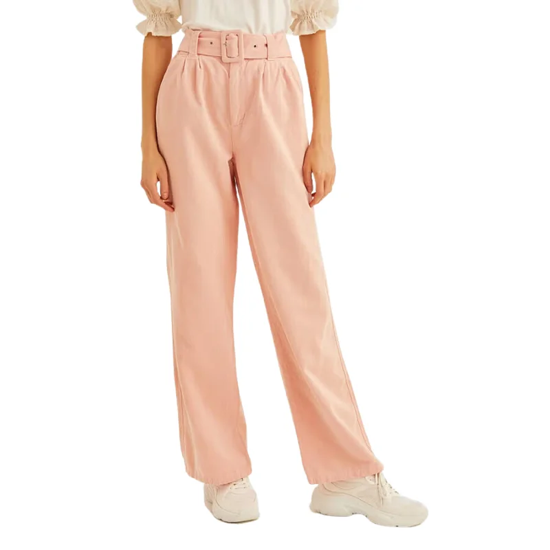 OXXO - High Rise Wide Leg Pant Cozy Fitted Pants