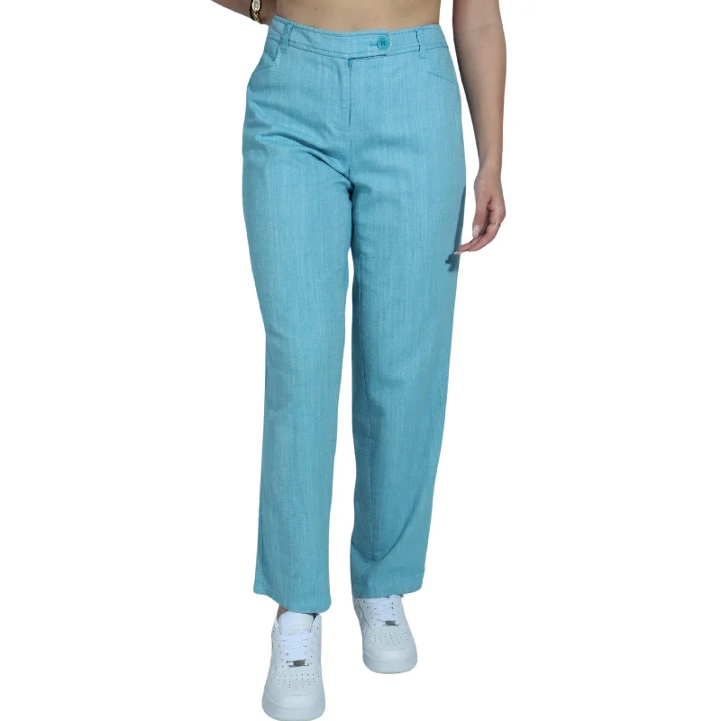 ANNE KLEIN - Asymmetrical Button Pant Soft Sweatpants Style