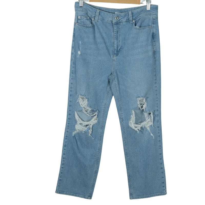 OXXO - Silva straight ultra high denim pants Casual Sweatpants Style