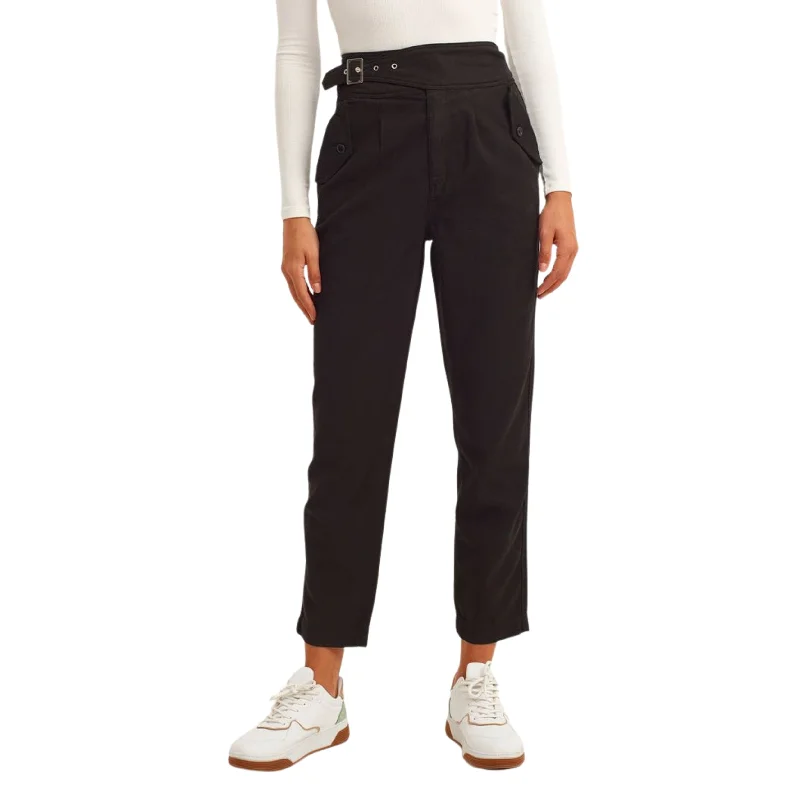 OXXO - Belt Detailed Carrot-Fit pant Stylish Paperbag Waist Pants