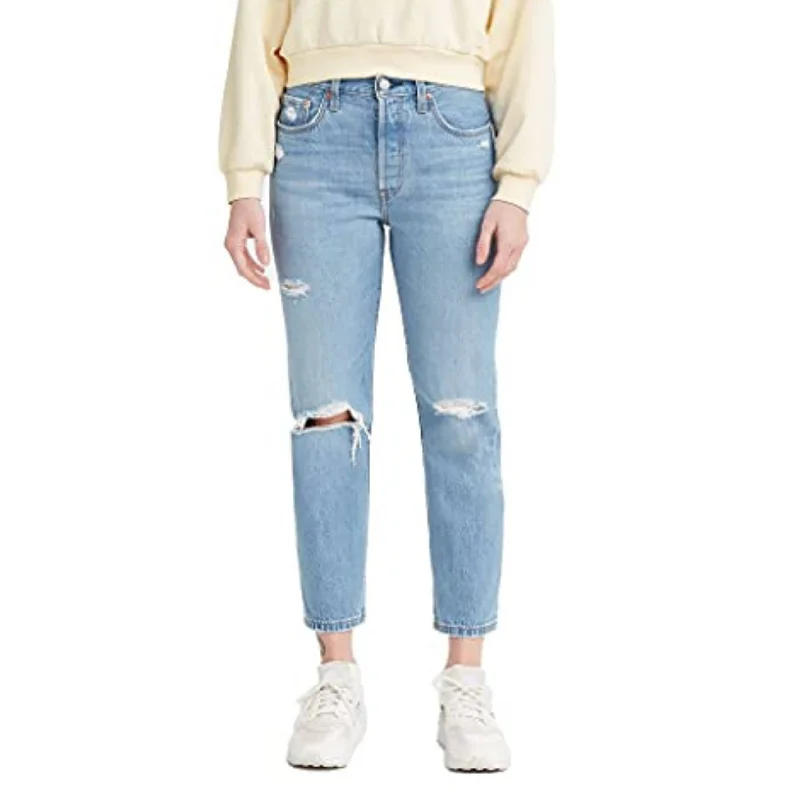 LEVI'S -  501 Crop Blue Pants 29-Regular Comfortable Fleece Pants