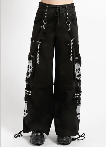 SUPER SKULL PANT SILVER REFLECTIVE SKULL Casual Skinny Fit Pants