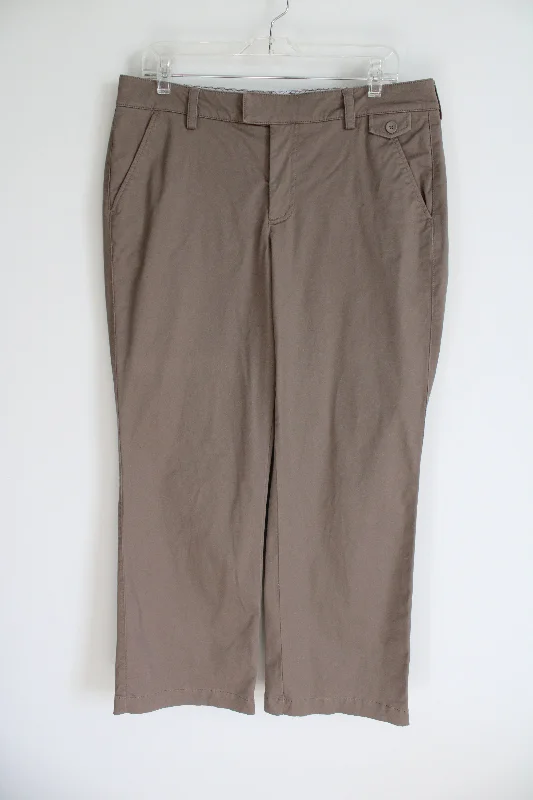 Dockers Mid Rise Curvy Brown Pants | 12 Short Soft Cotton Pants
