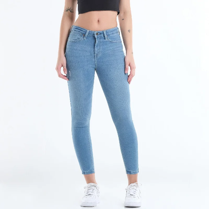 LEE LADIES 101+ HEATHER DENIM PANTS IN WASHED IN LIGHT Trendy Palazzo Pants