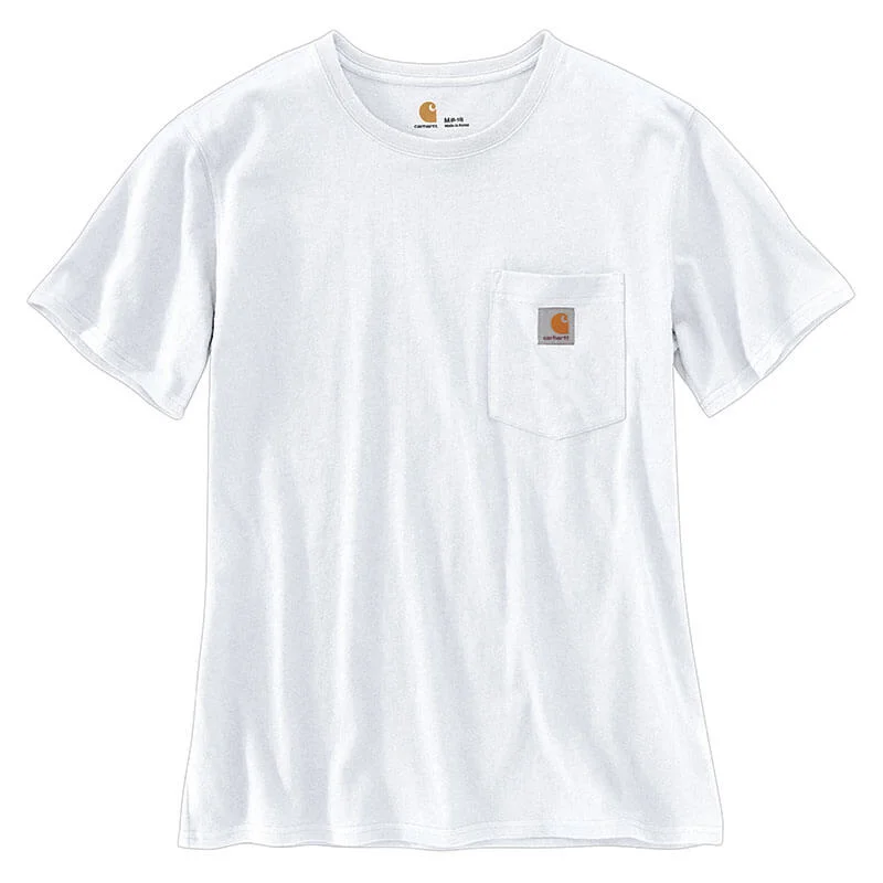 103067 - Carhartt Women's WK87 Workwear Pocket SS Tshirt Knit Fabric Woven Fabric Fleece Fabric
