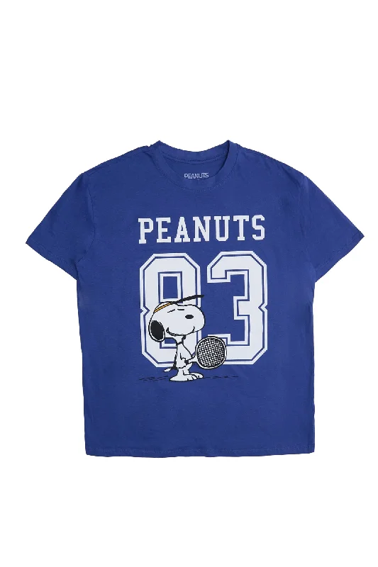 Peanuts Snoopy 83 Graphic Relaxed Tee Zippered Front Buttoned Front Snap Front