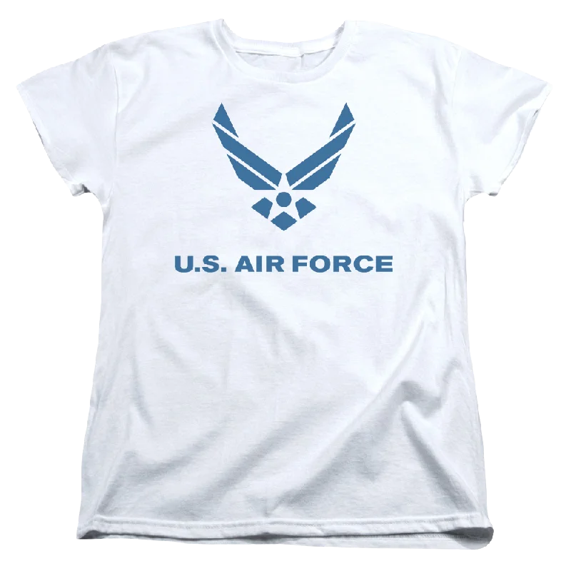 Air Force Distressed Logo - Women's T-Shirt Terry Blend Velvet Blend Canvas Blend