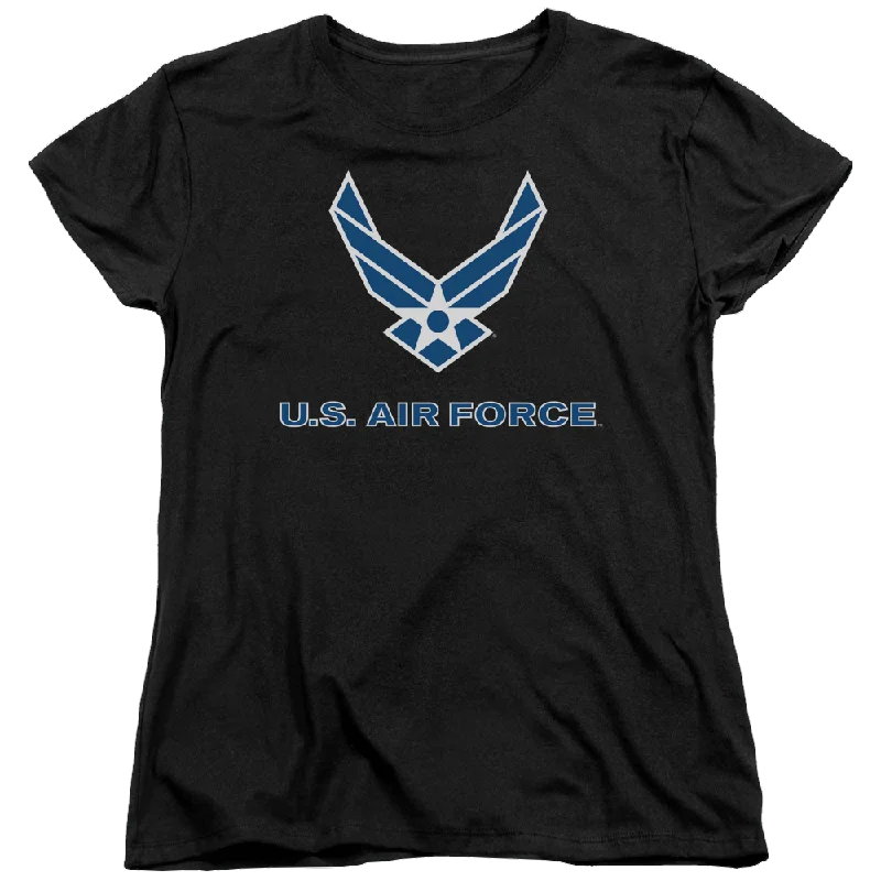 Air Force Logo - Women's T-Shirt Striped Floral Plaid