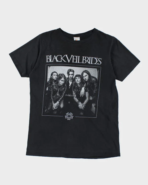 Black Veil Brides Band T-Shirt - L Denim Fabric Leather Fabric Suede Fabric