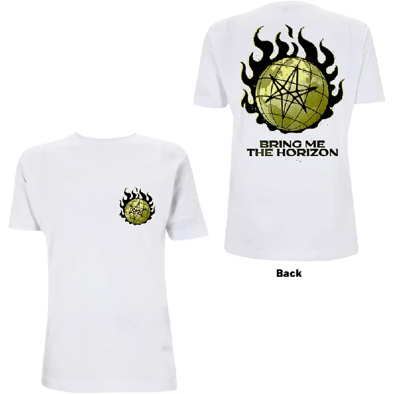 BRING ME THE HORIZON Attractive T-Shirt, Globe Satin Fabric Silk Fabric Chiffon Fabric BRING ME THE HORIZON Attractive T-Shirt, Globe Satin Fabric Silk Fabric Chiffon Fabric