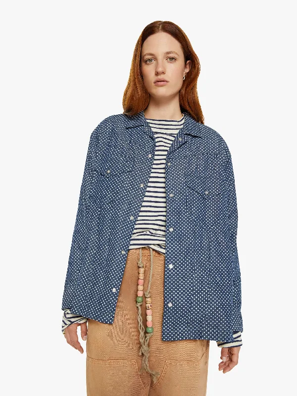 Dr. Collectors Rogers Shirt - Denim Dots Terry Blend Velvet Blend Canvas Blend