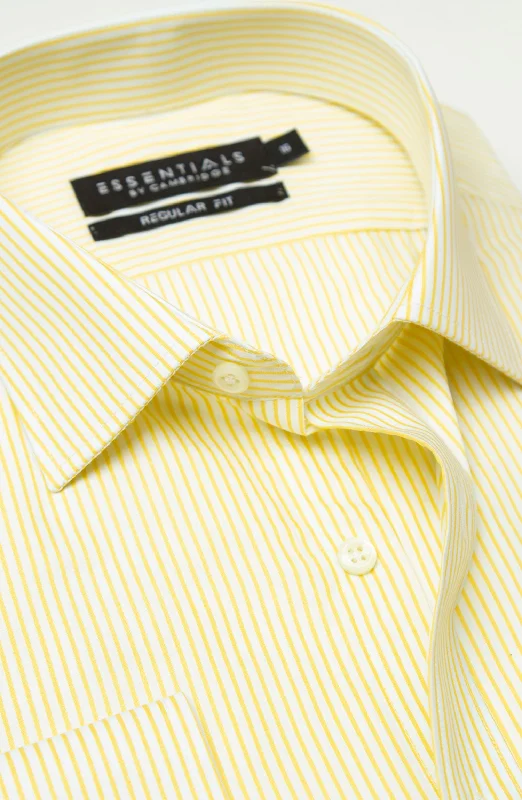 Essential Mens Formal Shirt V-Neck T-Shirt Long Sleeve Cotton