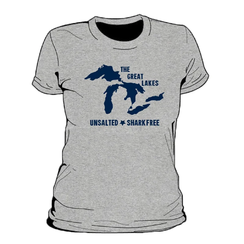 Great Lakes Unsalted Women's T-Shirt Silk Blend Satin Velvet